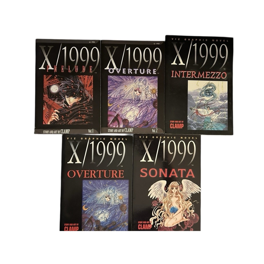 CLAMP X/1999 Manga Lot 5 Books VIZ Graphic Novel‎ Prelude Overture Sonata
